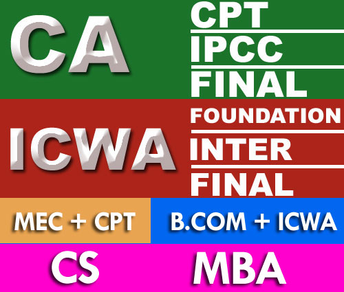 Courses CA CPT PICC Final ICWA CS MBA